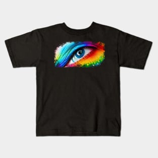 The Vibrant Eye of the Color Storm Kids T-Shirt